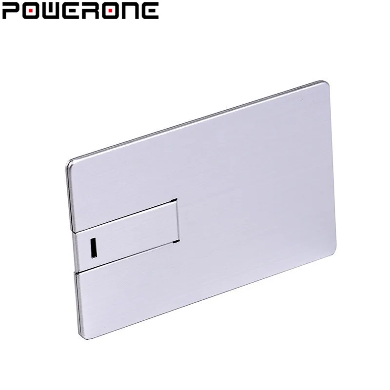 POWERONE USB флэш-накопитель 4 ГБ 8 16 32 64 металлическая карта Pendrive бизнес-подарок Usb