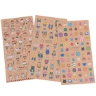 Симпатичная крафт-бумага, наклейка с кошкой, планировщик, книга, дневник, Декоративные Канцтовары, наклейки s, скрапбукинг, канцелярские принадлежности для студентов