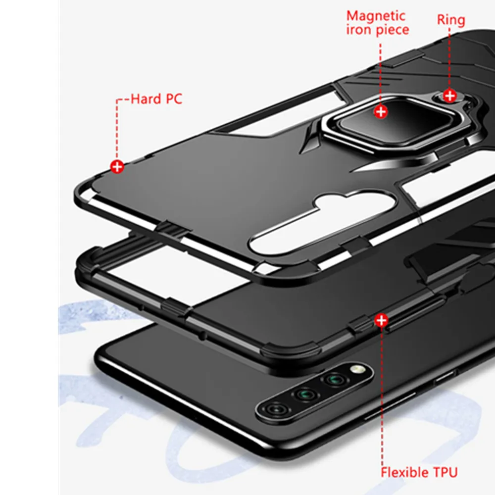 for huawei mate 20x case shockproof ring stand bumper silicone pc phone back cover for huawei mate 20 x mate20x evr l29 fundas free global shipping