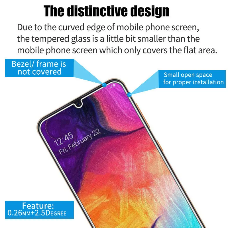 2 шт. закаленное Стекло для samsung Galaxy A50 A30 A20E M20 M30 M10 Экран Защитная пленка A90 A40 A80 A70 A60