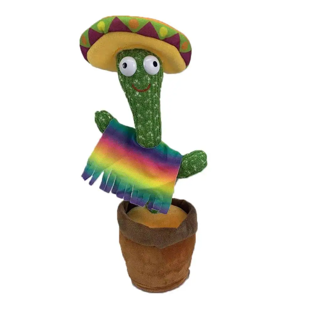 

2021 Cactus Plush Toy Electronic Shaking Dancing Toys With The Song Plush Cute Dancing Cactus Early Toys For Children Hot