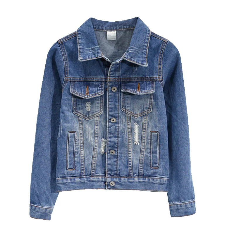 

S-5XL Solid Jean Jeans Jacket For Women Loose Casual Blue Women Coats Female Outwear Denim Feminine Chaqueta Mujer Coat Autumn
