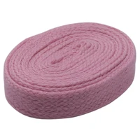 12 7mm wide flat type solid color polyester shoelaces black white red pink navy for selection teenage kids canvas cord