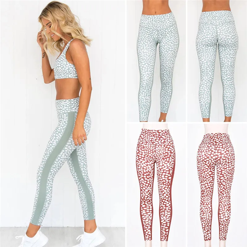 Vadim женские эластичные спортивные Леггинсы Modis с высокой талией принтом в горошек