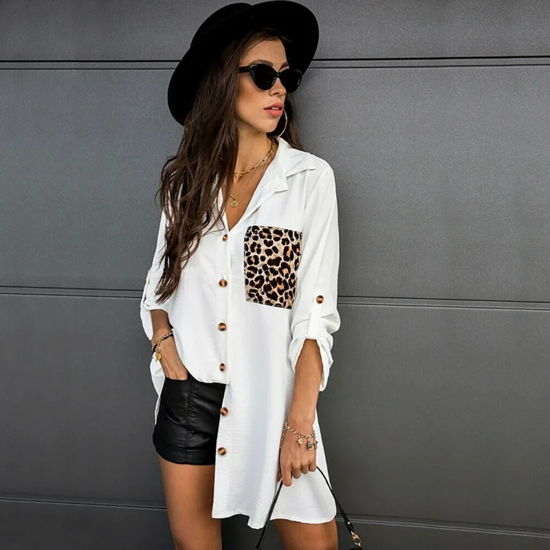 

White Shirt Streetwear Women Vintage Aesthetic Clothes Button Up Long Sleeve Cardigan Beautiful Blouses Spring New 2021