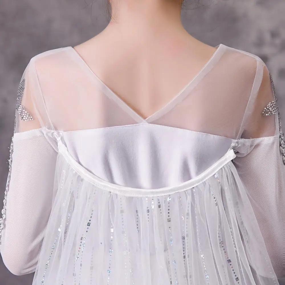 Платье Анны и Эльзы для девочек белое платье принцессы Снежной королевы костюм