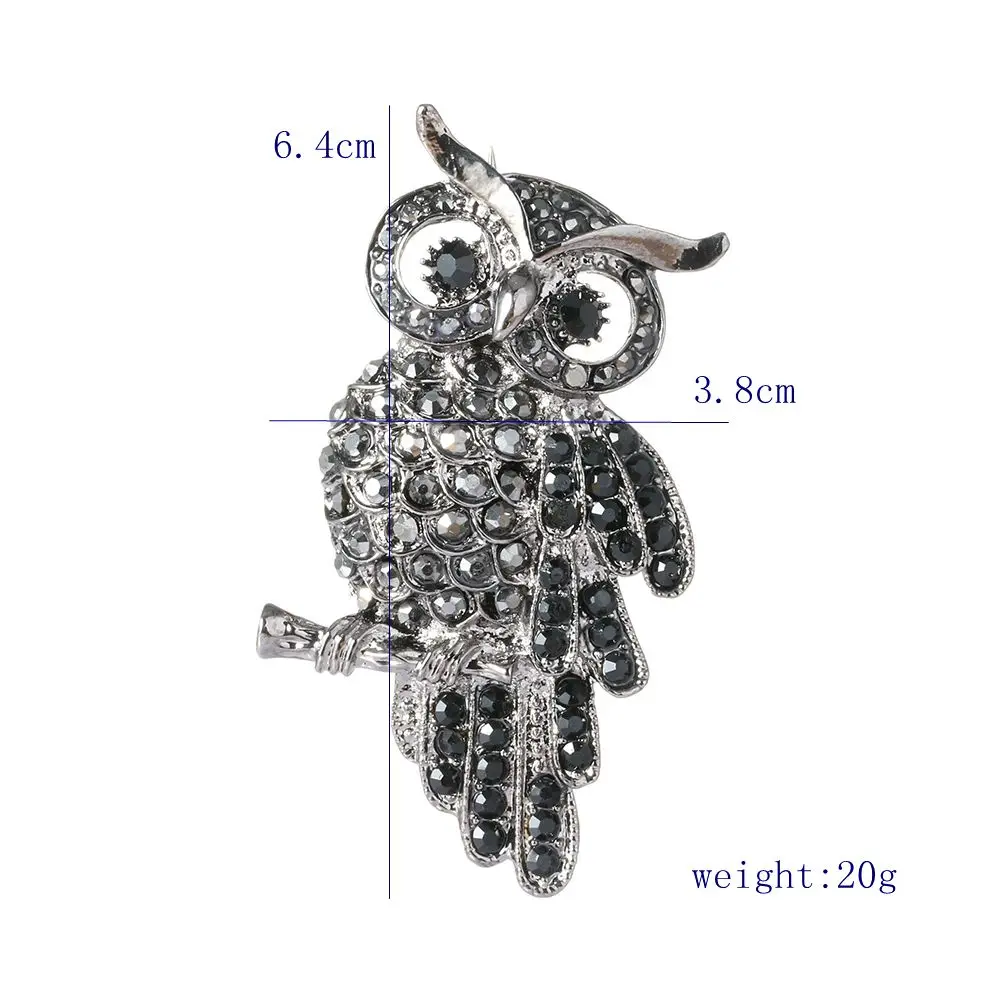 Винтажная брошь в виде совы Корсажная заколка для шарфа броши с попугаями