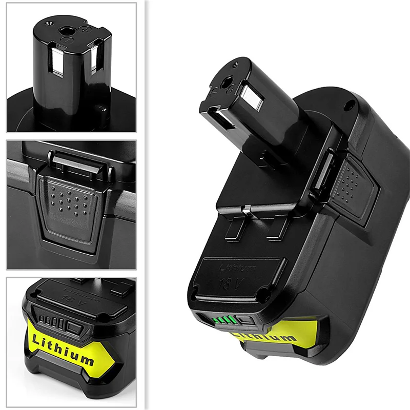 

Lithium Ion Rechargeable Battery For Ryobi 18V 4.0Ah P108 P102 P103 P104 P105 P109 ONE+ Replacement Cordless Power Tool Battery