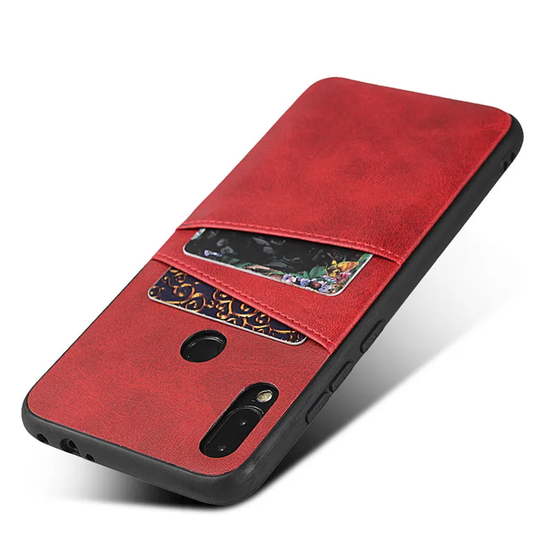 PDGB слот для карт силиконовый чехол для Xiaomi mi 9 8 Lite A2 Red mi 6 6A K20 Pro Note 7 Global винтажный кожаный чехол прочный Чехол - Цвет: Red