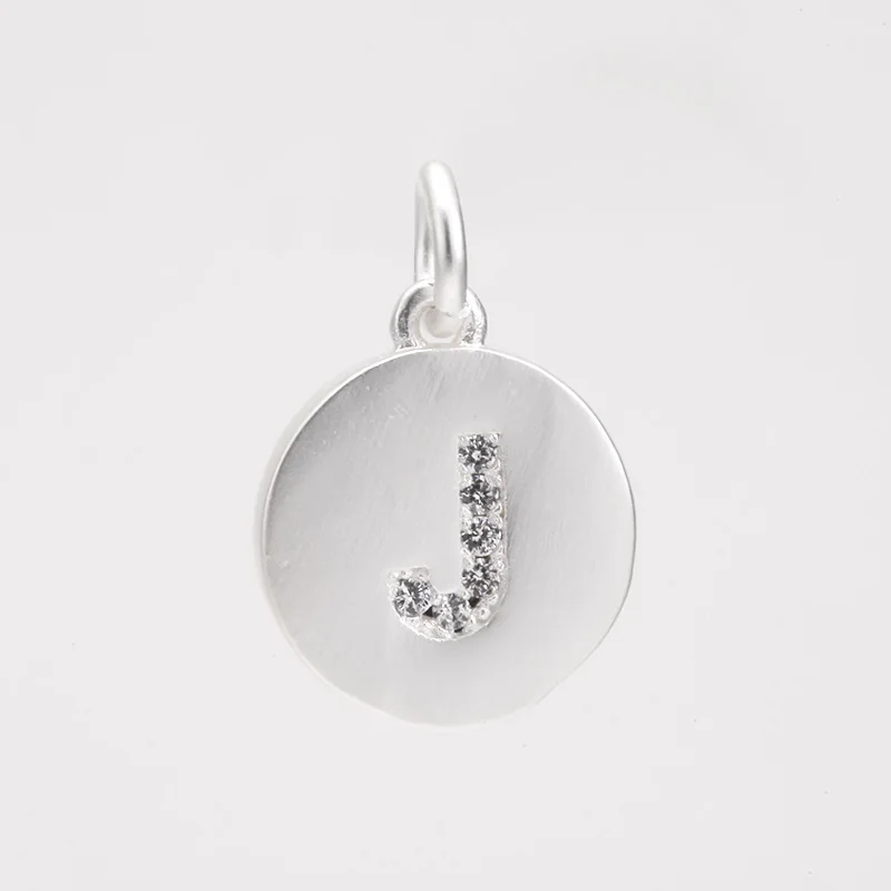 Шармы для изготовления ювелирных изделий серебристые Подвески с 26 буквами