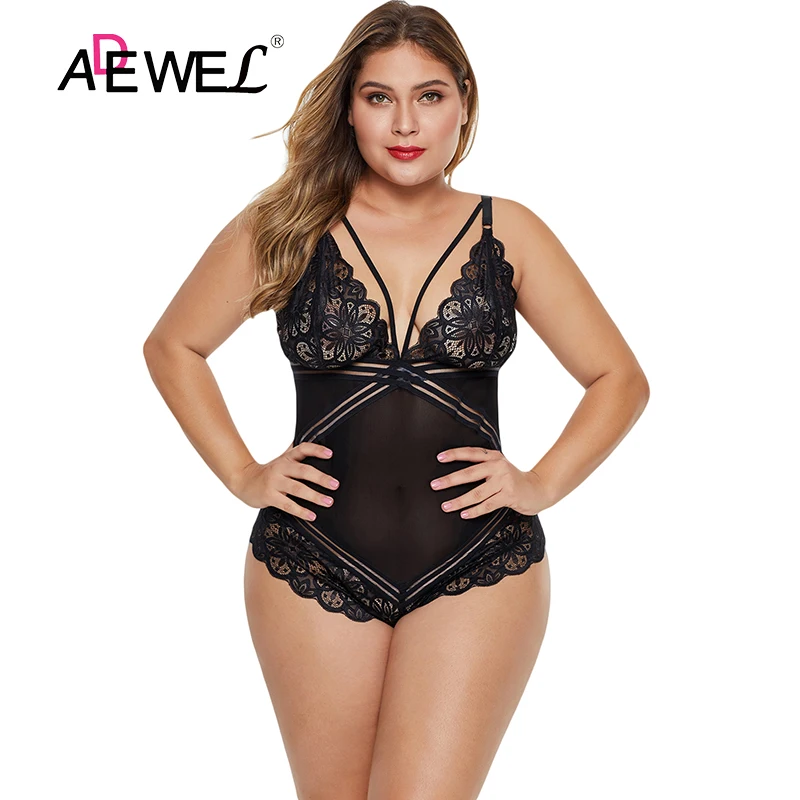 Женский Боди без рукавов ADEWEL белый кружевной боди с глубоким v образным вырезом и