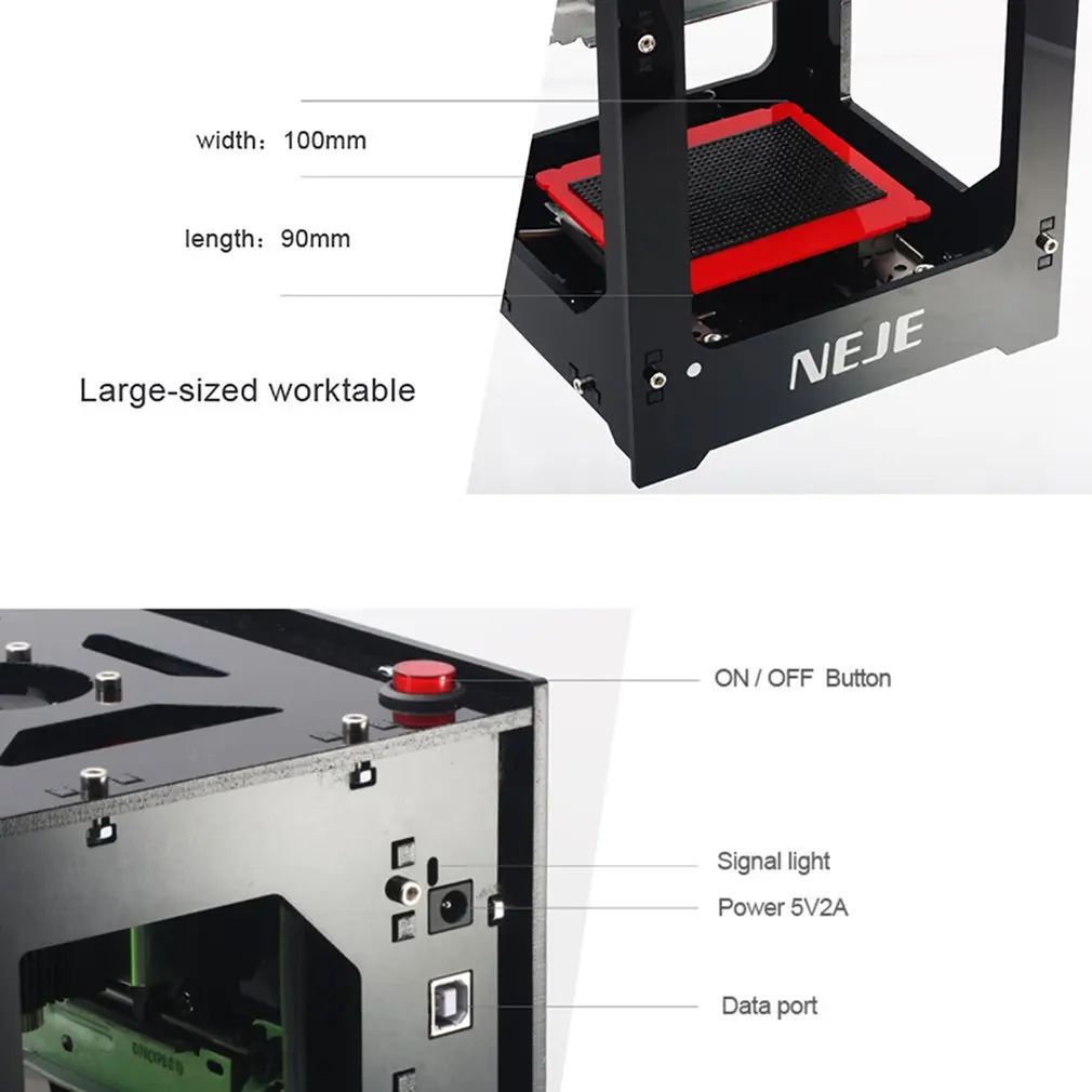 

NEJE DK-8-KZ 1000mW/2000mW/3000mW Mini USB Laser Engraving Machine Automatic CNC Wood Router Laser Engraver Printer Cutter Cutti