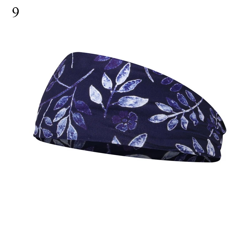 

Floral Print Turban Knot Headwrap Sports Elastic Yoga Hairband Fashion Cotton Fabric Wide Headband For Women Hair Accessories