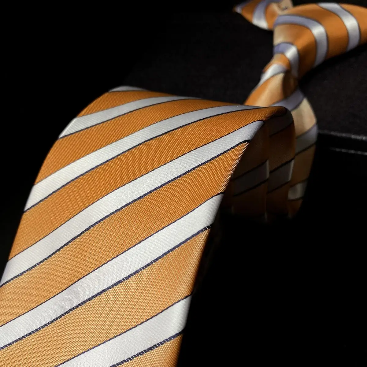 F26 оранжевого и белого цветов в стиле хип полосатый мужской галстук-бабочка
