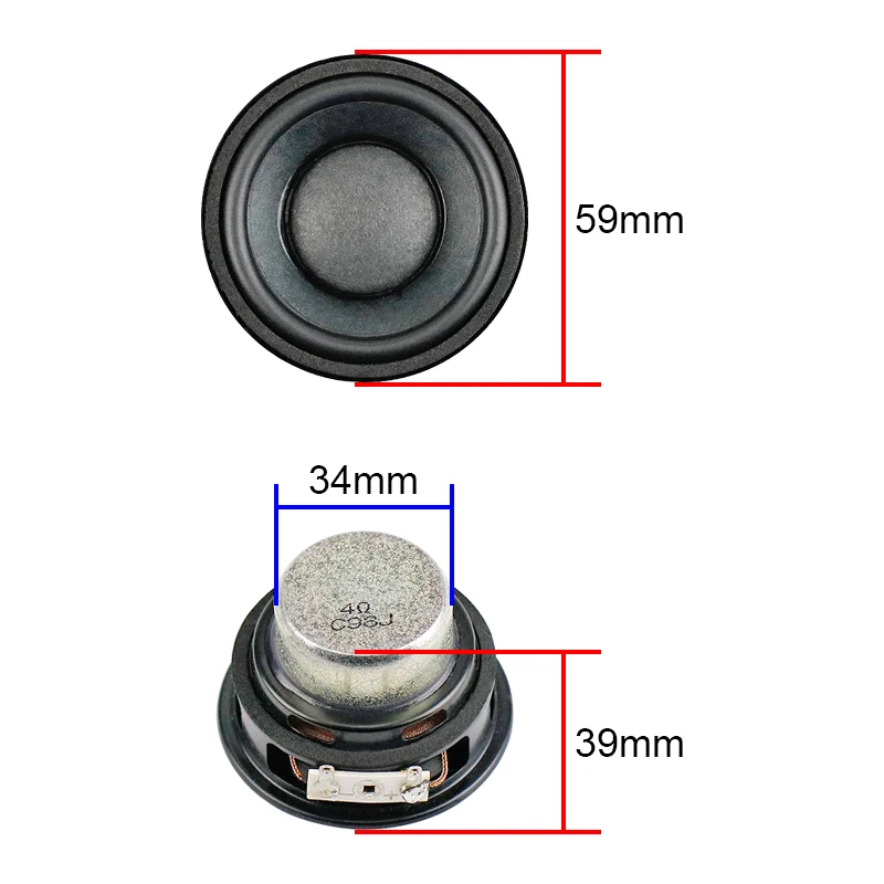 GHXAMP 2-дюймовый Неодимовый Полнодиапазонный динамик громкий 4 Ом 10 Вт для JBL