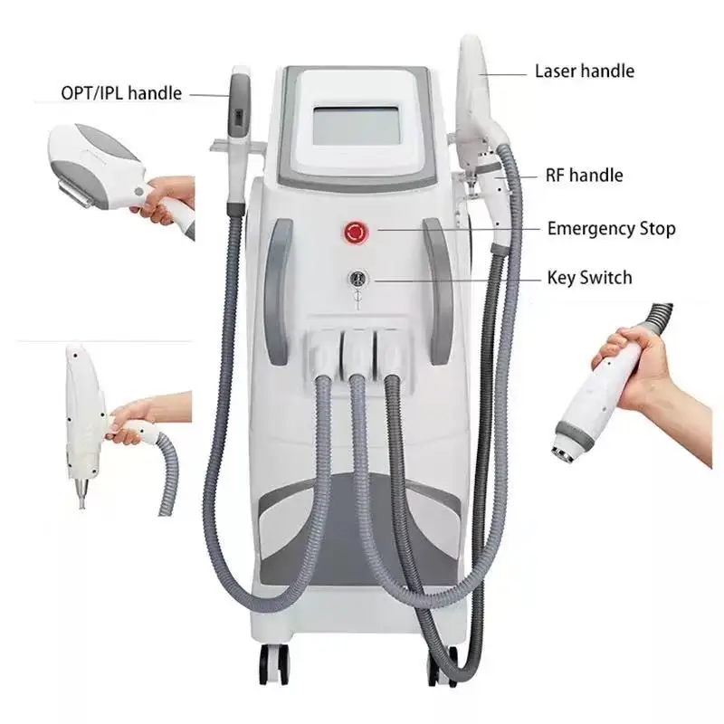 

3in1 IPL Hair And Tattoo Removal Machine Skin Rejuvenation Whitening Face Lifting Carbon Peeling OPT SHR Laser Epilator