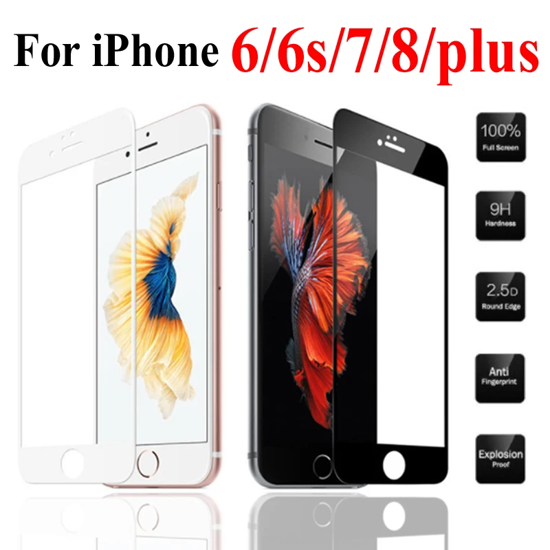 Защитное стекло на iPhone 7 8 6 s plus закаленное aphone aifon 6s 7plus 8plus Защитная пленка для