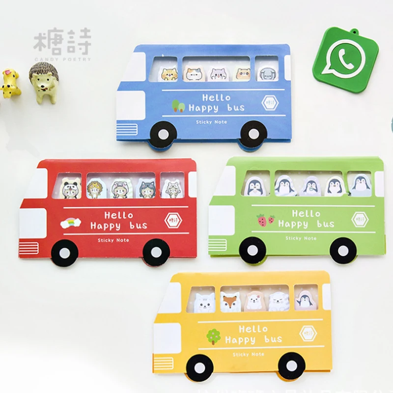 Стикер для заметок Счастливый автобус 75 шт. | Дом и сад