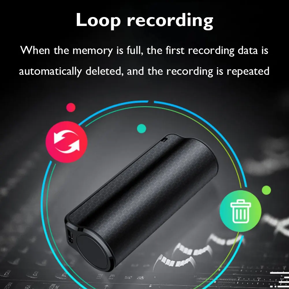 

8/16/32GB JNN Q70 Voice Activated Digital Audio Voice Recorder MP3 Player 192KBPS Non-stop USB Pen Built-in HD Microphone