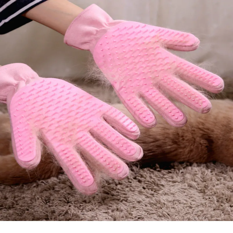 Перчатки для домашних животных Массажная расческа кошек и собак чистящие