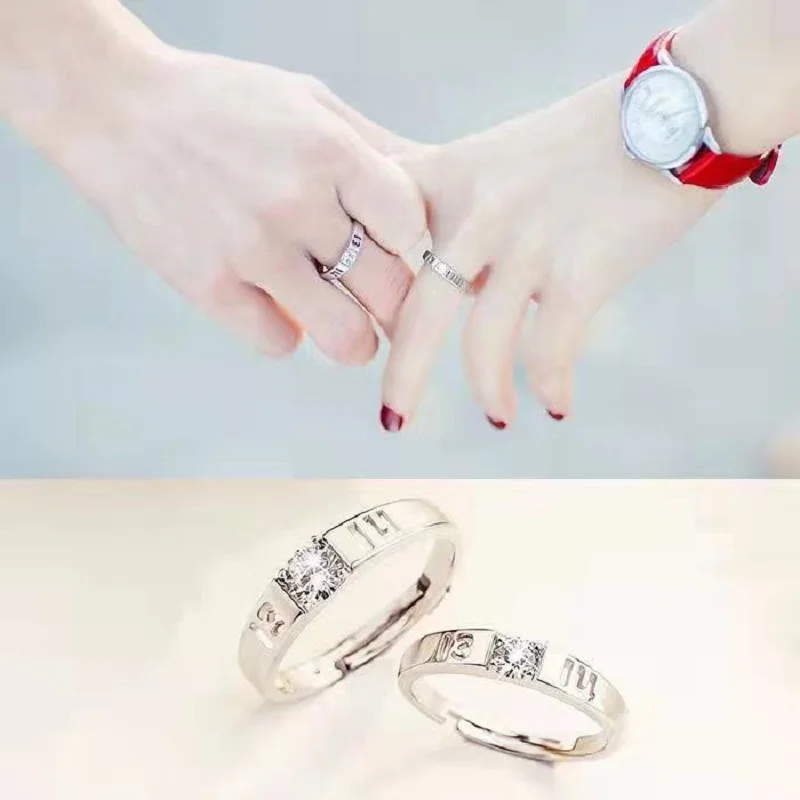 

Bridal Sets Wedding Engagement Ring Accessory for Two Couples 18K White Gold Women Men Moissanite Cut Zirconia Diamond Gift