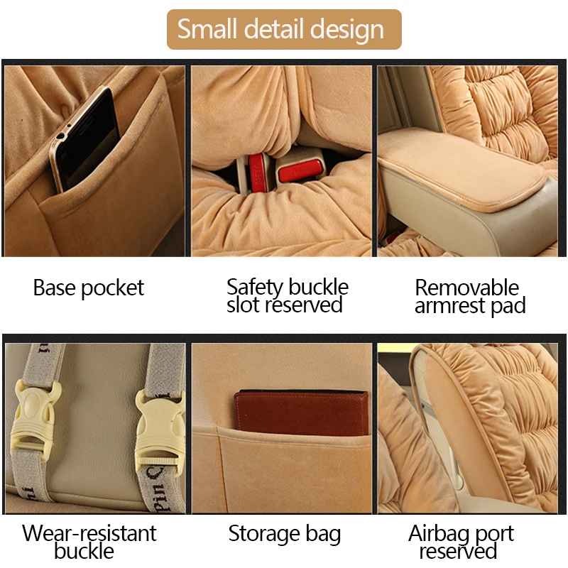 

Warm Car Seat Cover Front Rear Seat Cushion Non Slide Auto Accessories Universal Seat Protector Mat Pad Keep Warm in Winter