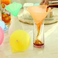 5pcsset kitchen funnels compact stackable colorful filling bottle food grade funnels for daily use