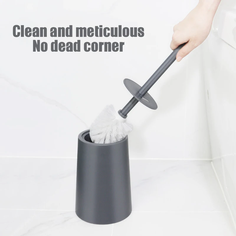 

Toilet Brush Deep Cleaner Silicone Toilet Brush with No-Slip Long Plastic Handle and Flexible Bristle Silicone Toilet TWEL889