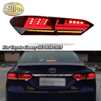 car styling tail lights for toyota camry se 2018 xse led tail lights fog lamp rear lamp drl brake park signal lights