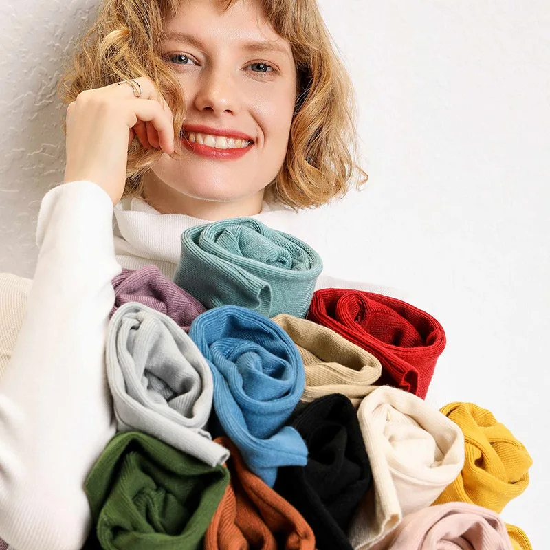 Свитер женский кашемировый однотонный оранжевый зимний | Женская одежда