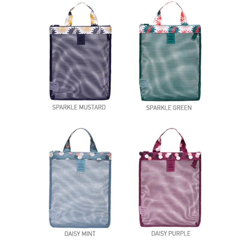 

Mesh Storage Bag Beach Gym Bath Waterproof Travel Organizer Cosmetic Makeup Tool Carry Female Handy Pouch Kids Toy Bag