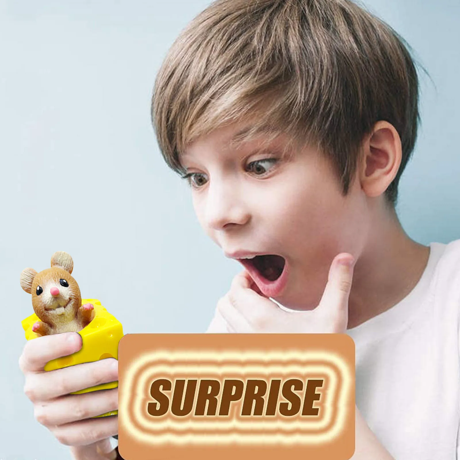 

Игрушка для снятия стресса в виде мыши и сыра