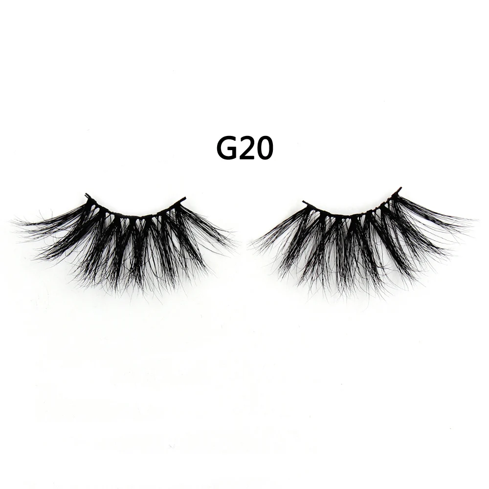 10 Pairs G20 AMAOLASH 10 пар/лот 25 мм ресницы 3D норковые ресницы высокий объем крест-накрест Драматические Длинные ресницы Пушистые Мягкие Накладные ресницы - Цвет: 10 Pairs G20
