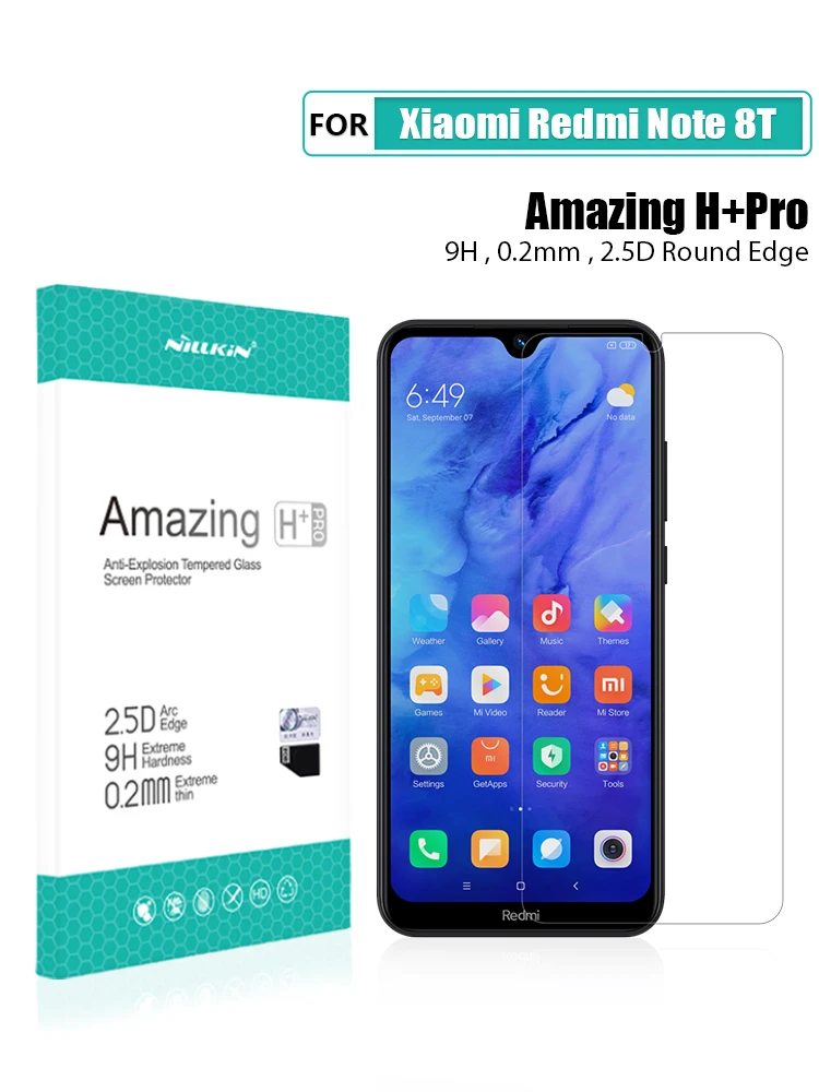 H Plus 2.5D Защитное стекло для экрана xiaomi redmi note 8t NILLKIN Amazing H/H+ PRO/CP+ PRO/XD+ 9H redmi note 8t защита из закаленного стекла - Цвет: H Plus 2.5D