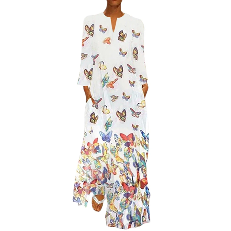 VICABO/женское платье бабочка с принтом летние платья 2020 женская одежда