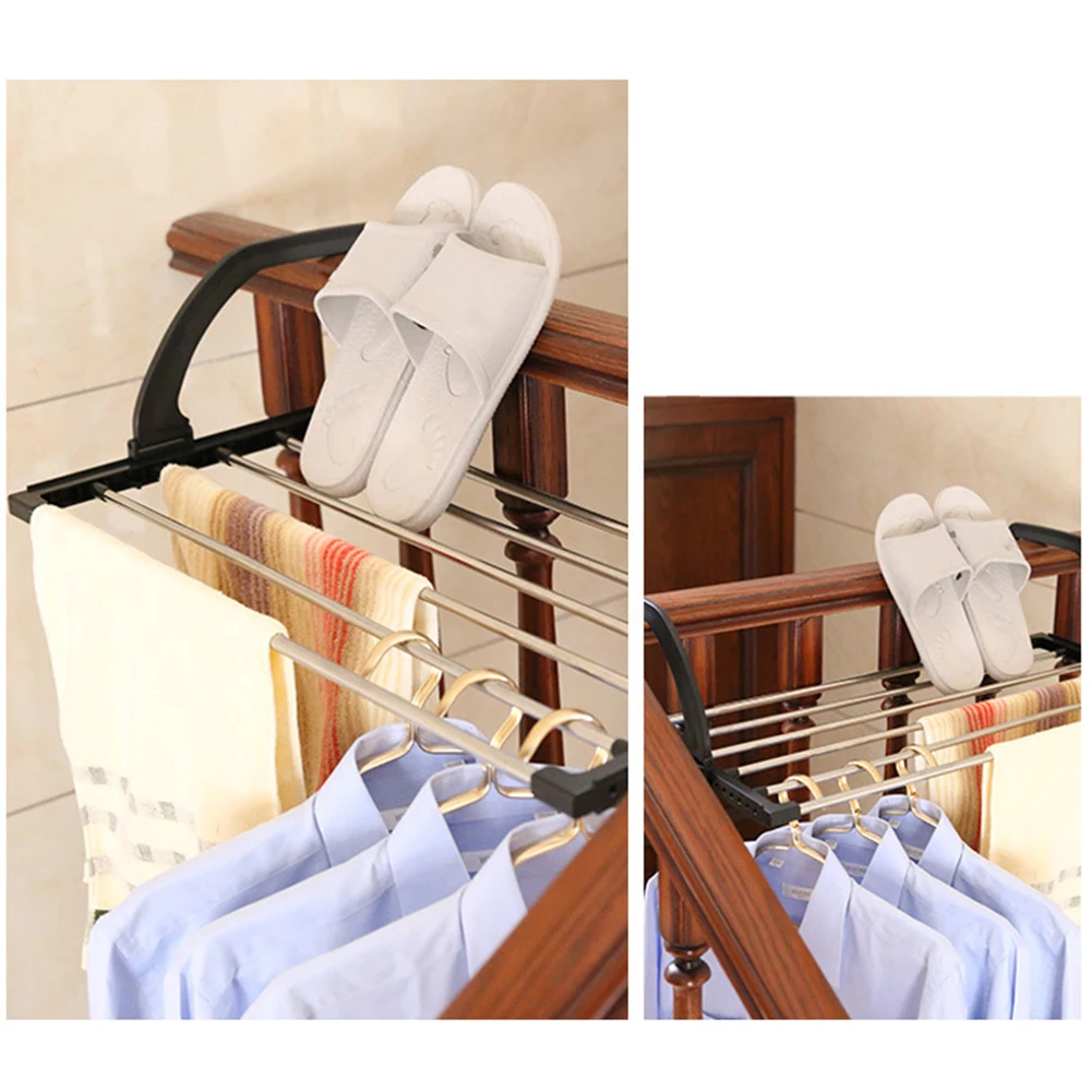 Складная вешалка для полотенец сушилка одежды полка с защитой от ржавчины
