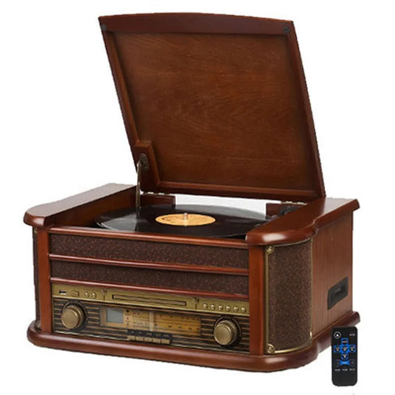 

Retro phonograph Bluetooth speaker upgrade Bluetooth version audio LP vinyl record player CD vintage record player