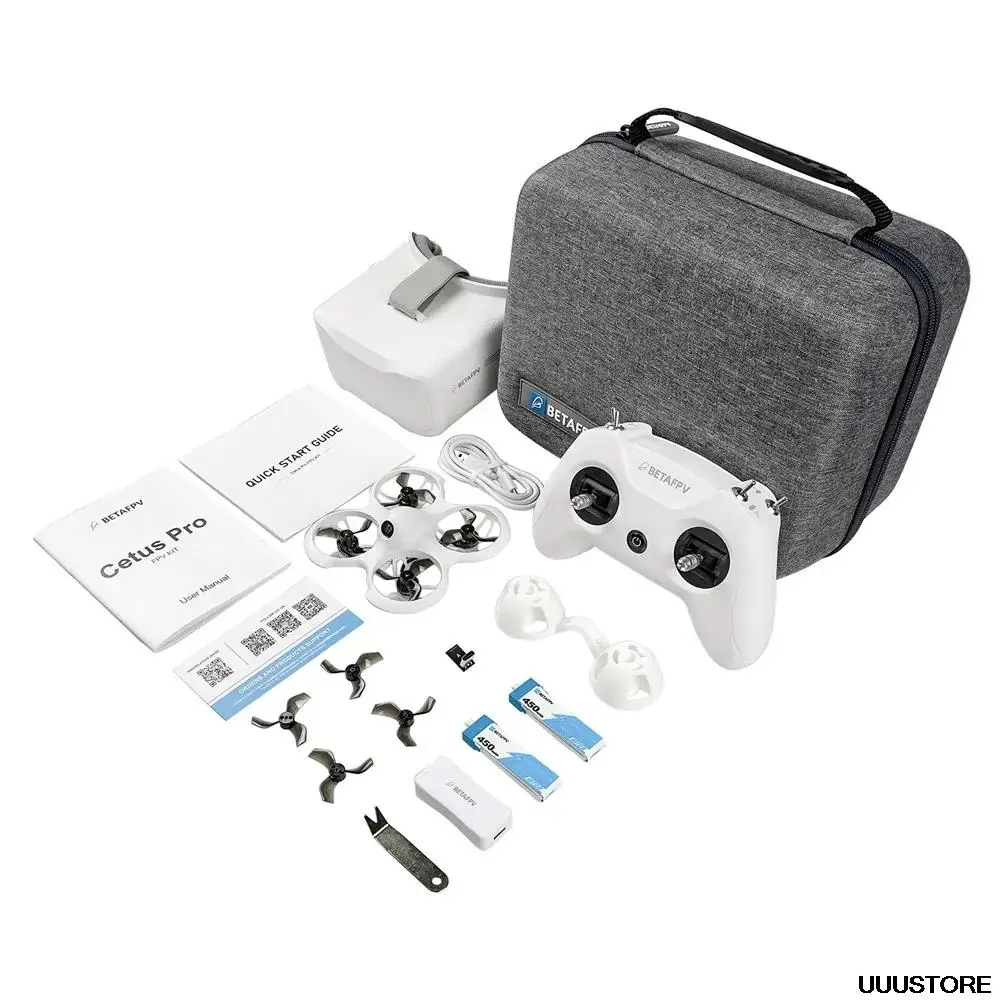 

Радиоуправляемый квадрокоптер BetaFPV Cetus Pro 1S Whoop RTF FPV Kit с бесщеточным Мотором 1102-18000KV с трансмиттером и очками VR02