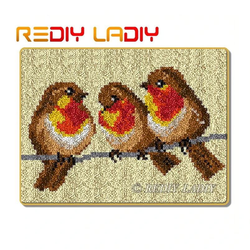 

Набор для вязания крючком, с рисунком трех птиц