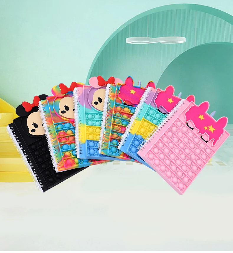 

Блокнот для письма Pop Its школьные тетради, игрушка-антистресс, блокнот для письма с сенсорным рельефом, Детская развивающая игрушка, Рождест...