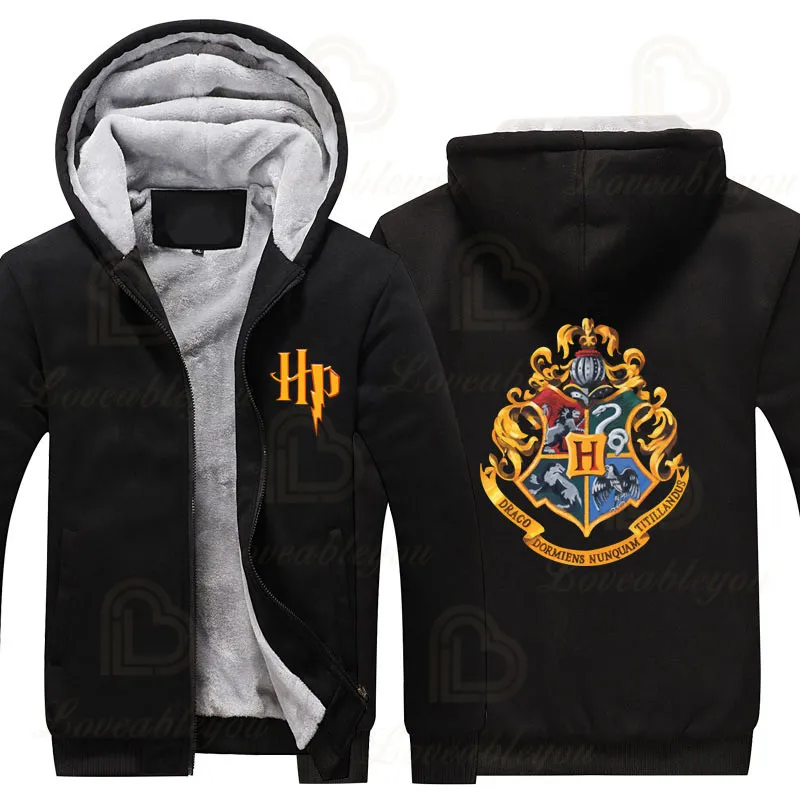 

Harriy Style Cosplay Costume Hoodies Wizardry Autumn Tracksuit Sweatshirt Men's Sport Noctilucous Winter Collar Cap Zipper Hoody