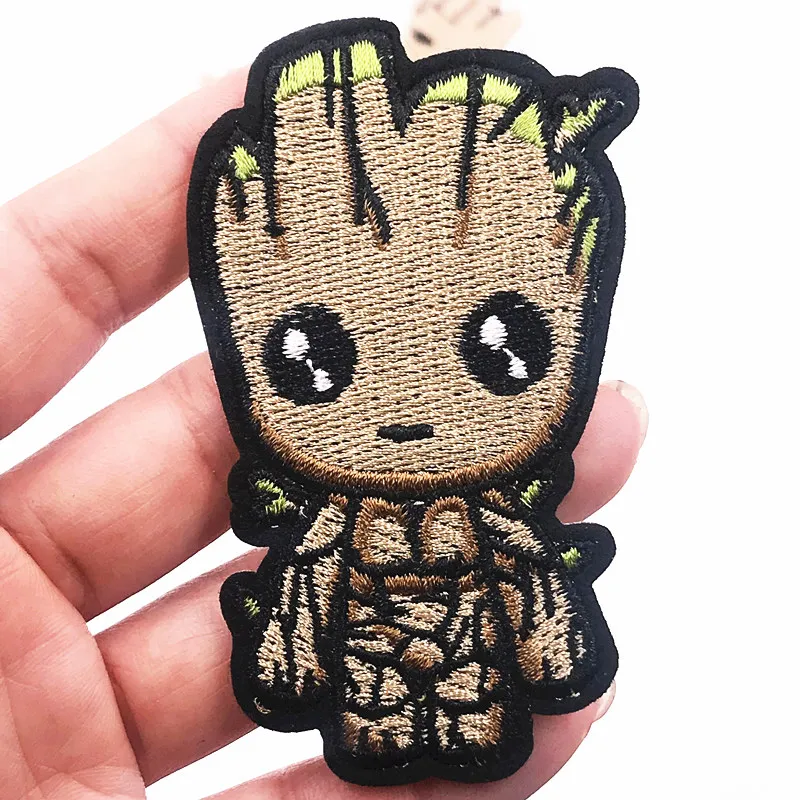 1 шт. милый мультфильм Marvel Hero Groot значок аппликация Мстители персонаж патч железо