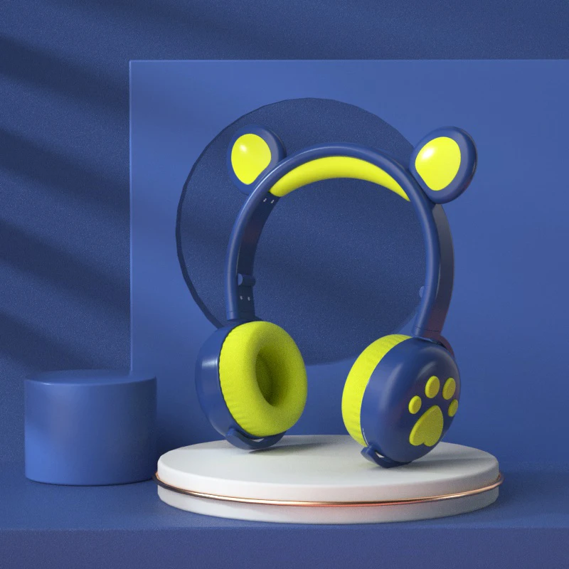 Беспроводной наушники Bluetooth милые "Кошка" сверх-головки гарнитура стерео бас