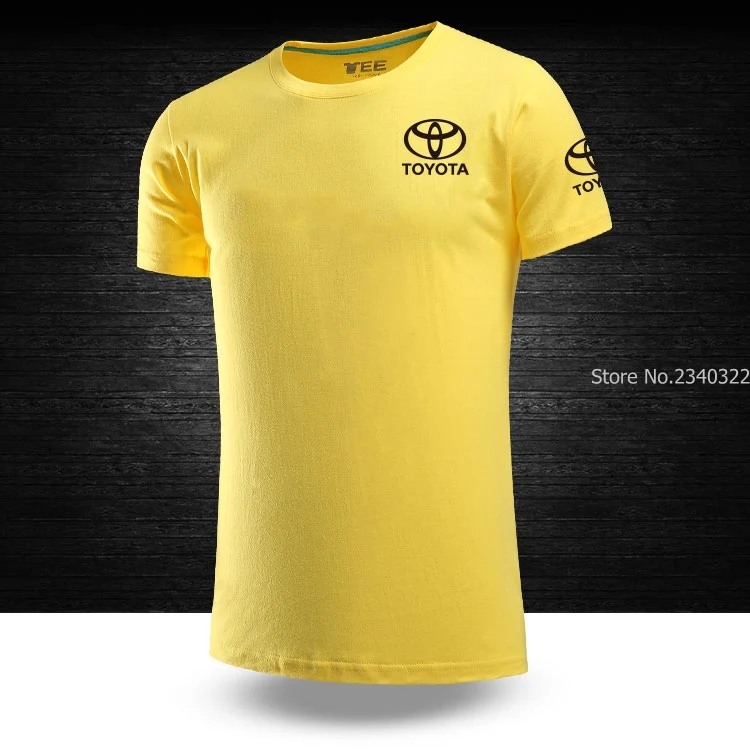 

Summer Fashion Newest Men Funny toyota T-Shirts Tops casual solid colour T shirt