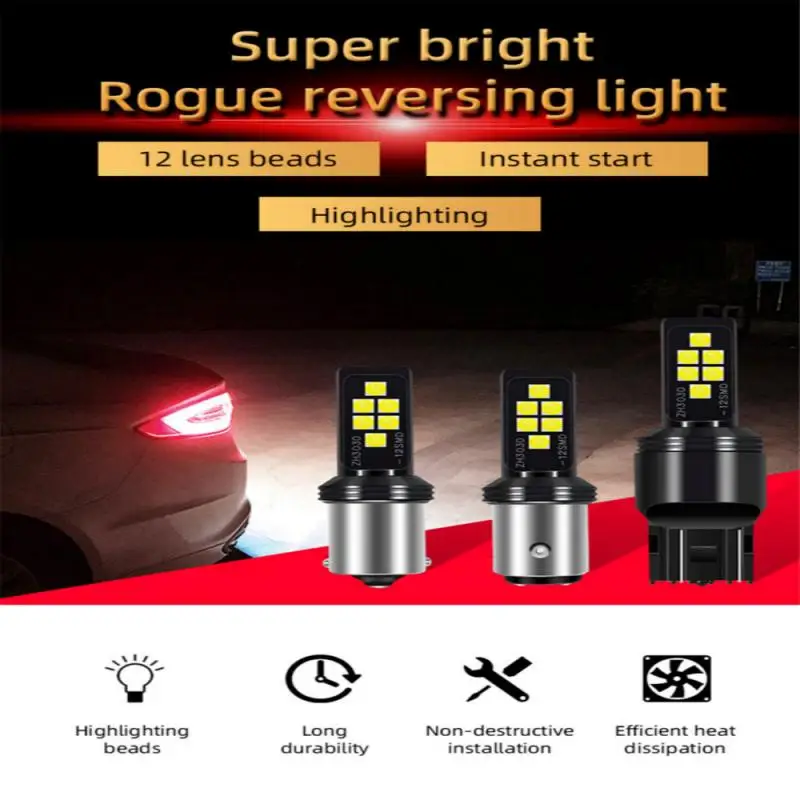 Автомобильные светодиодные лампы T20 1156 1157 3030 12 Smd Canbus супер яркие противотуманные
