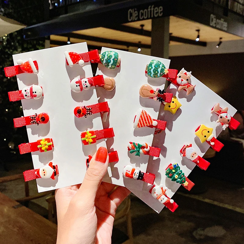 

Cute Little Girls Hair Clips Barrettes Hair Ornament Hair Clips Children Hairpins Hair Accessories Cartoon Christmas Gifts