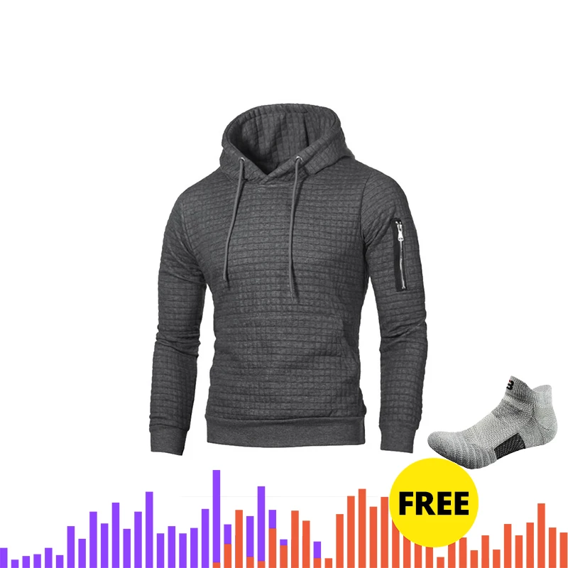 style 3 dark gray Мужская Спортивная повседневная одежда на молнии модные жаккардовые толстовки с капюшоном флисовая куртка осенние толстовки осеннее зимнее пальто мужская Толстовка - Цвет: style 3 dark gray