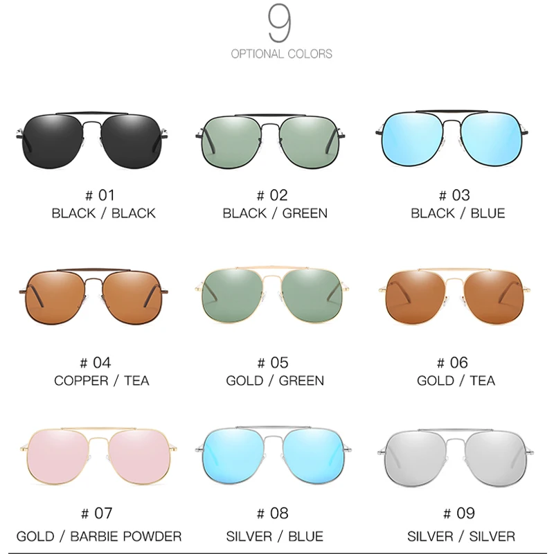 Солнцезащитные очки Polaroid унисекс квадратные винтажные брендовые дизайнерские