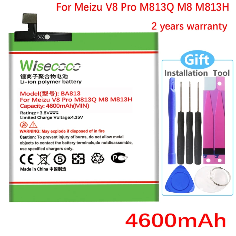 

Wisecoco BA813 Battery For Meizu V8 Pro M813Q M8 M813H CellPhone High Quality Battery+Tracking Number