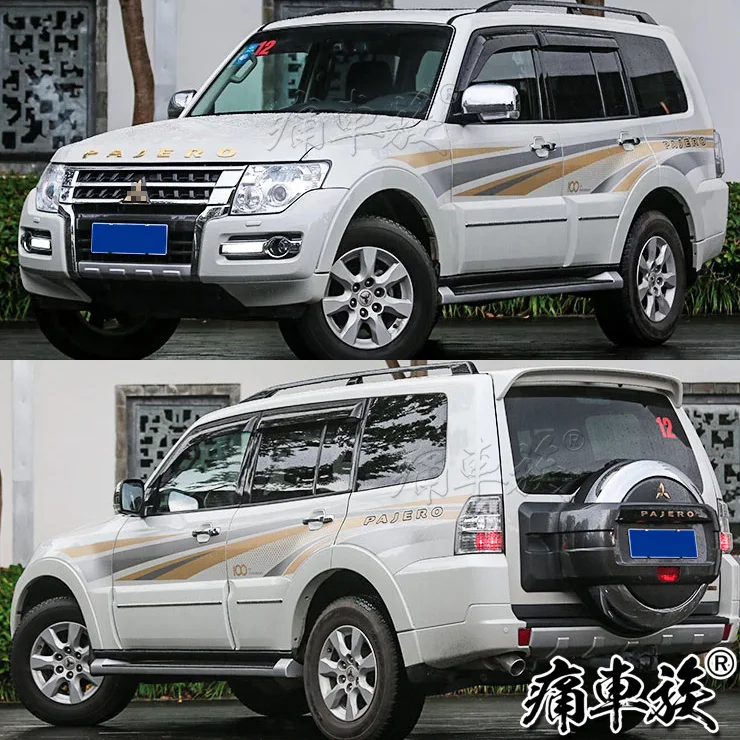 car stickers For Mitsubishi Pajero 2018 color strips pull flowers body door exterior decoration modified | Автомобили и мотоциклы